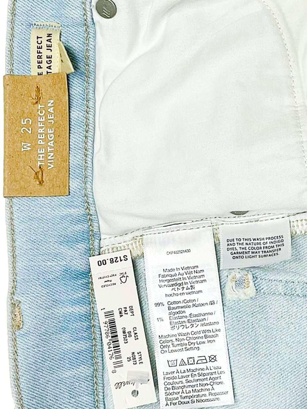 Madewell The Perfect Vintage Jeans High Rise Light Wash Size 25 NWT - Picture 7 of 10